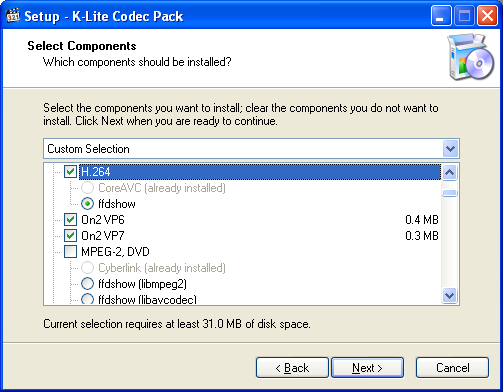 K-Lite: H.264 decoding using ffdshow